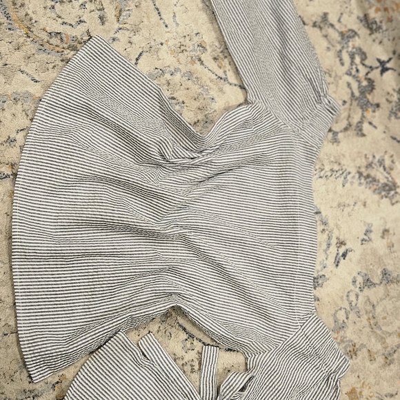 Aqua Black and White Striped Pants - Picture 3 of 5